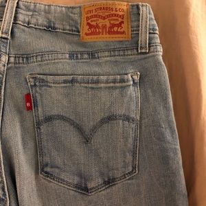 Blue Levi’s with textured design